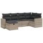 Set of 6 garden sofas and cushions synthetic rattan gray by , Garden sets - Ref: Foro24-3263488, Price: 410,21 €, Discount: %