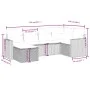 Set of 6 garden sofas and cushions synthetic rattan gray by , Garden sets - Ref: Foro24-3263488, Price: 410,21 €, Discount: %