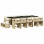 Garden dining set with 15-piece synthetic rattan beige cushions. by , Garden sets - Ref: Foro24-3211174, Price: 880,76 €, Dis...