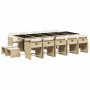 Garten-Essgruppe mit 15-teiligen Kissen aus synthetischem Rattan in Beige. von , Gartensets - Ref: Foro24-3211174, Preis: 786...