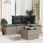Garden sofa set and cushions 5 pieces light gray synthetic rattan by , Garden sets - Ref: Foro24-3217492, Price: 300,30 €, Di...