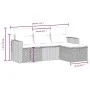 Gartensofagarnitur 4-teilig mit grauen Polstern aus synthetischem Rattan. von , Gartensets - Ref: Foro24-3263448, Preis: 266,...