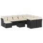 Garden sofa set 11 pieces and black synthetic rattan cushions by , Garden sets - Ref: Foro24-3250435, Price: 645,61 €, Discou...