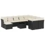 Garden sofa set 11 pieces and black synthetic rattan cushions by , Garden sets - Ref: Foro24-3250435, Price: 635,77 €, Discou...
