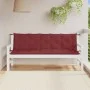 Garden bench cushions 2 units in red wine melange fabric 180x50x7 cm by , Cushions for chairs and sofas - Ref: Foro24-4002628...