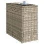 Mesa auxiliar jardín tapa vidrio ratán gris claro 58x27,5x55 cm de , Mesas de jardín - Ref: Foro24-366189, Precio: 52,03 €, D...