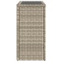 Side table for garden with light gray rattan glass top 58x27.5x55 cm by , Garden tables - Ref: Foro24-366189, Price: 50,08 €,...