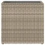 Mesa auxiliar jardín tapa vidrio ratán gris claro 58x27,5x55 cm de , Mesas de jardín - Ref: Foro24-366189, Precio: 52,03 €, D...