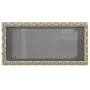 Mesa auxiliar jardín tapa vidrio ratán gris claro 58x27,5x55 cm de , Mesas de jardín - Ref: Foro24-366189, Precio: 52,03 €, D...