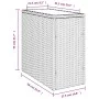 Mesa auxiliar jardín tapa vidrio ratán gris claro 58x27,5x55 cm de , Mesas de jardín - Ref: Foro24-366189, Precio: 52,03 €, D...