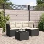 Gartenmöbel-Set 5-teilig mit schwarzen Polstern aus synthetischem Rattan von , Gartensets - Ref: Foro24-3249385, Preis: 296,2...