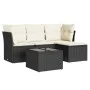 Set de muebles de jardín 5 pzas y cojines ratán sintético negro de , Conjuntos de jardín - Ref: Foro24-3249385, Precio: 295,2...