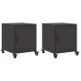 Nachttische 2 Stk. schwarzer Stahl 36x39x43,5 cm von , Nachttische - Ref: Foro24-846615, Preis: 71,95 €, Rabatt: %
