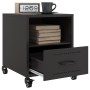 Black steel bedside table 36x39x43.5 cm by , Nightstands - Ref: Foro24-846704, Price: 59,10 €, Discount: %