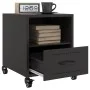 Black steel bedside table 36x39x43.5 cm by , Nightstands - Ref: Foro24-846704, Price: 58,33 €, Discount: %