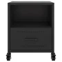Black steel bedside table 36x39x43.5 cm by , Nightstands - Ref: Foro24-846704, Price: 58,33 €, Discount: %
