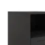 Black steel bedside table 36x39x43.5 cm by , Nightstands - Ref: Foro24-846704, Price: 58,33 €, Discount: %