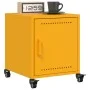 Mesita de noche acero amarillo mostaza 36x39x43,5 cm de , Mesitas de noche - Ref: Foro24-846620, Precio: 49,23 €, Descuento: %