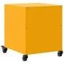 Mesita de noche acero amarillo mostaza 36x39x43,5 cm de , Mesitas de noche - Ref: Foro24-846620, Precio: 49,23 €, Descuento: %