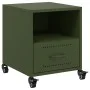 Bedside table in olive green steel, 36x39x43.5 cm by , Nightstands - Ref: Foro24-846712, Price: 61,49 €, Discount: %