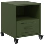 Nachttisch aus olivgrünem Stahl, 36x39x43,5 cm. von , Nachttische - Ref: Foro24-846712, Preis: 62,29 €, Rabatt: %