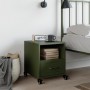 Bedside table in olive green steel, 36x39x43.5 cm by , Nightstands - Ref: Foro24-846712, Price: 62,29 €, Discount: %