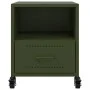 Bedside table in olive green steel, 36x39x43.5 cm by , Nightstands - Ref: Foro24-846712, Price: 61,49 €, Discount: %