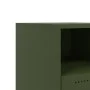 Bedside table in olive green steel, 36x39x43.5 cm by , Nightstands - Ref: Foro24-846712, Price: 61,49 €, Discount: %