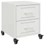 Nachttisch aus weißem Stahl 36x39x43,5 cm von , Nachttische - Ref: Foro24-846636, Preis: 73,74 €, Rabatt: %