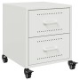 Nachttisch aus weißem Stahl 36x39x43,5 cm von , Nachttische - Ref: Foro24-846636, Preis: 74,72 €, Rabatt: %