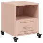 Mesita de noche acero rosa 36x39x43,5 cm de , Mesitas de noche - Ref: Foro24-846706, Precio: 45,60 €, Descuento: %