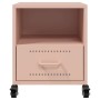 Pink steel bedside table 36x39x43.5 cm by , Nightstands - Ref: Foro24-846706, Price: 46,04 €, Discount: %