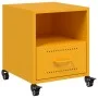 Yellow mustard steel bedside table 36x39x43.5 cm by , Nightstands - Ref: Foro24-846710, Price: 61,72 €, Discount: %