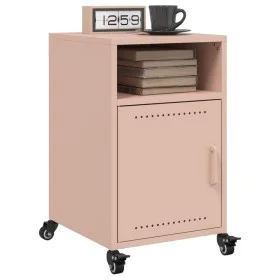 Bedside tables 2 units pink steel 36x39x59 cm by , Nightstands - Ref: Foro24-846719, Price: 82,67 €, Discount: %