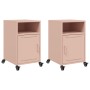 Nachttische, 2 Stück, rosa Stahl, 36x39x59 cm. von , Nachttische - Ref: Foro24-846719, Preis: 83,47 €, Rabatt: %