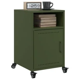 Bedside tables 2 units olive green steel 36x39x59 cm by , Nightstands - Ref: Foro24-846725, Price: 82,67 €, Discount: %