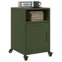 Mesitas de noche 2 unidades acero verde oliva 36x39x59 cm de , Mesitas de noche - Ref: Foro24-846725, Precio: 82,67 €, Descue...