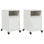 Nachttische 2 Einheiten weißer Stahl 36x39x59 cm von , Nachttische - Ref: Foro24-846727, Preis: 100,45 €, Rabatt: %