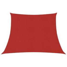 Toldo de vela HDPE rojo 160 g/m² 3/4x3 m