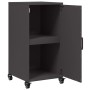 Aparador de acero laminado en frío negro 36x39x72 cm