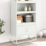 Aparador de acero blanco 68,5x38,5x123,5 cm de , Aparadores - Ref: Foro24-846505, Precio: 90,85 €, Descuento: %