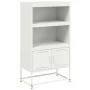 Aparador de acero blanco 68,5x38,5x123,5 cm de , Aparadores - Ref: Foro24-846505, Precio: 90,85 €, Descuento: %