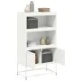 Aparador de acero blanco 68,5x38,5x123,5 cm de , Aparadores - Ref: Foro24-846505, Precio: 90,85 €, Descuento: %