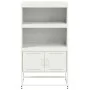 Aparador de acero blanco 68,5x38,5x123,5 cm de , Aparadores - Ref: Foro24-846505, Precio: 90,85 €, Descuento: %