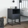 Nachttisch aus anthrazitgrauem Stahl, 36x39x60,5 cm. von , Nachttische - Ref: Foro24-846558, Preis: 61,15 €, Rabatt: %