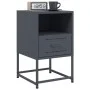 Nachttisch aus anthrazitgrauem Stahl, 36x39x60,5 cm. von , Nachttische - Ref: Foro24-846558, Preis: 61,15 €, Rabatt: %