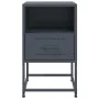 Nachttisch aus anthrazitgrauem Stahl, 36x39x60,5 cm. von , Nachttische - Ref: Foro24-846558, Preis: 61,15 €, Rabatt: %