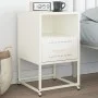 Mesita de noche de acero blanco 36x39x60,5 cm de , Mesitas de noche - Ref: Foro24-846564, Precio: 45,29 €, Descuento: %