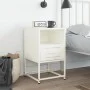 Mesita de noche de acero blanco 36x39x60,5 cm de , Mesitas de noche - Ref: Foro24-846564, Precio: 45,29 €, Descuento: %