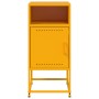 Mesita de noche acero amarillo mostaza 36x39x78 cm de , Mesitas de noche - Ref: Foro24-846572, Precio: 54,51 €, Descuento: %